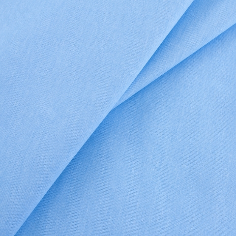 Мерный лоскут бязь гладкокрашеная ГОСТ 150 см цвет голубой