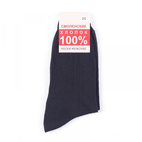 Мужские носки С100-В Смоленский хлопок цвет черный размер 25