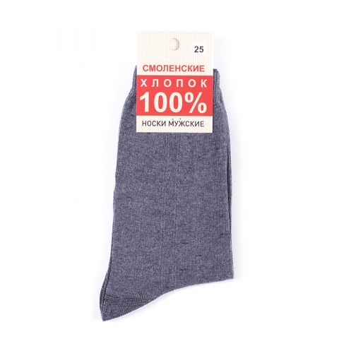 Мужские носки С100-В/2 Смоленский хлопок цвет серый размер 25