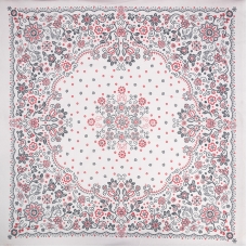 Ткань на отрез cитец платочный 95 см 20143-2 Орнамент цвет красный