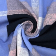 Ткань на отрез кулирка R5155-V3 Клетка цвет голубой