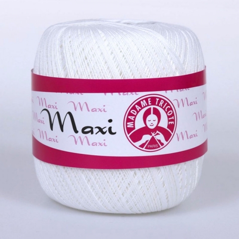 Пряжа Madame Tricote Maxi 100% хлопок 100 гр. 565м. цвет 1000
