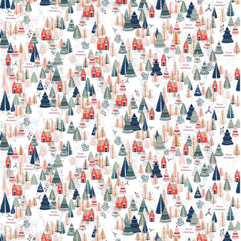 Рогожка 150 см набивная арт 904 Тейково рис 29039 вид 1 Merry Christmas