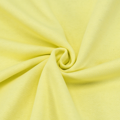 Ткань на отрез футер 3-х нитка диагональный цвет светло-желтый