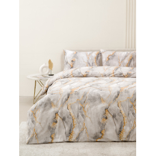 Постельное белье VT из полисатина 12138-07b 2-х сп с евро простыней с наволочками 50/70