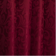 Портьерная ткань 150 см на отрез 14 цвет бордовый вензель