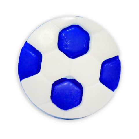 Пуговица детская сборная Мяч 16 мм цвет васильковый упаковка 24 шт
