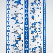 Ткань на отрез вафельное полотно 50 см 29058/2 Гномы цвет синий