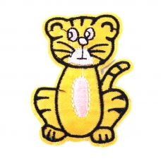 Аппликации термо 2342 (4,5х6,5) Тигр цвет желтый упаковка 5 шт