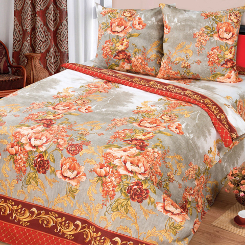 Бязь 120 гр/м2 220 см 3732/1 Гобелен Красный