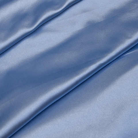 Ткань на отрез шелк искусственный 100% полиэстер 220 см цвет голубой