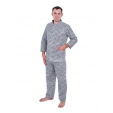 Пижама мужская бязь огурцы 48-50 цвет св серый