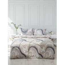 Постельное белье VT из полисатина k12970-05 2-х сп с евро простыней с наволочками 50/70