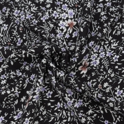 Маломеры штапель 150 см Цветочная ночь цвет черный 1 м