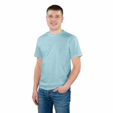 Мужская однотонная футболка цвет голубой 48