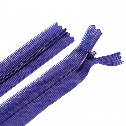 Молния пласт потайная №3 50 см цвет фиолетовый