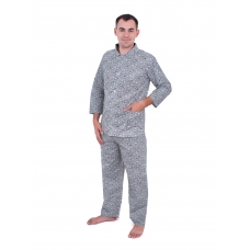 Пижама мужская бязь огурцы 56-58 цвет св серый