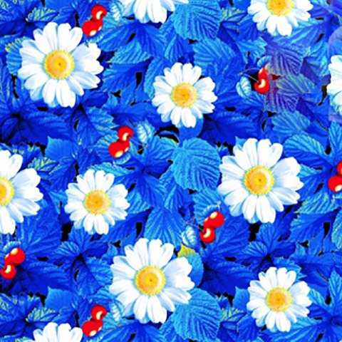 Ткань на отрез вафельное полотно набивное 150 см 391/1 Жаркое лето цвет голубой