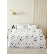 Постельное белье VT из полисатина 11979-01a 2-х сп с евро простыней с наволочками 50/70