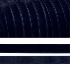 Лента бархатная 10 мм TBY LB1054 цвет т-синий 1 метр