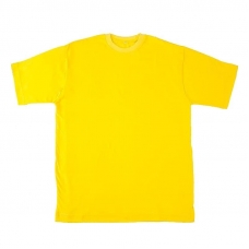 Мужская однотонная футболка цвет желтый 52