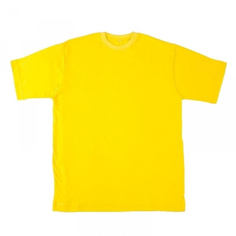 Мужская однотонная футболка цвет желтый 52