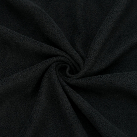 Ткань на отрез флис цвет Черный 180 гр (двусторонний)