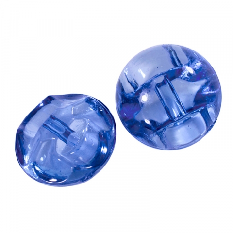 Пуговицы Блузочные/прозрачные 12 мм цвет синий упаковка 12 шт
