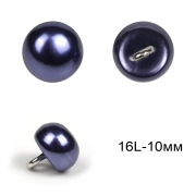 Пуговицы пластиковые C-GE01 цв.фиолетовый 16L-10мм, на ножке 12 шт