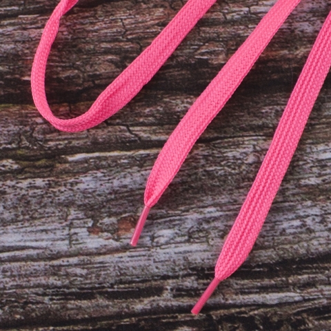 Шнурки плоские, розовый 110см уп 2 шт