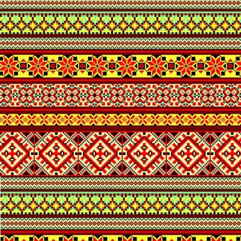 Бязь 120 гр/м2 150 см ТР 1214/1 Северные узоры