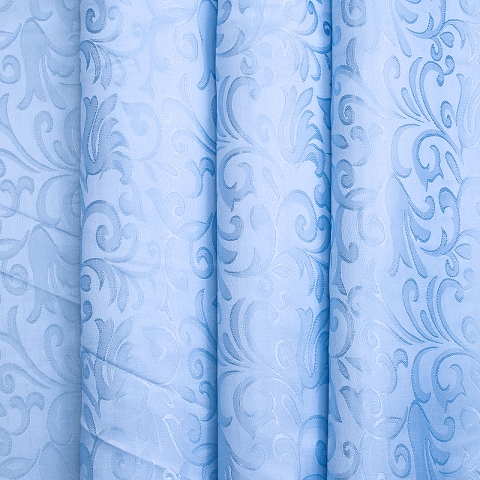 Портьерная ткань 150 см на отрез 100/2С цвет 17 голубой