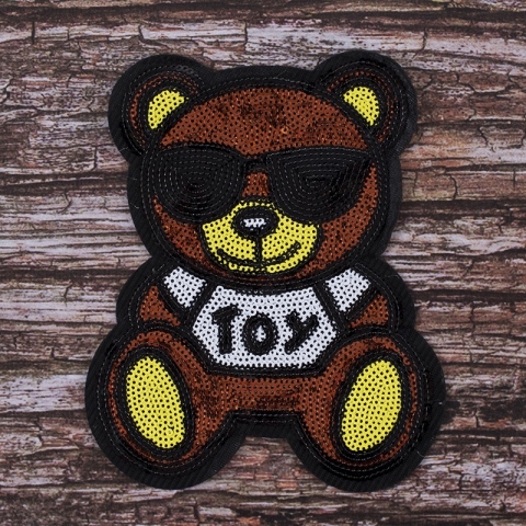 Аппликация Медведь в очках Toy 2 14*17 см