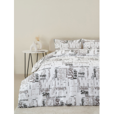 Постельное белье VT из полисатина 10884 2-х сп с евро простыней с наволочками 50х70