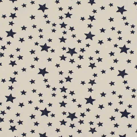 Ткань на отрез футер начес карде Звезды R221 цвет синий