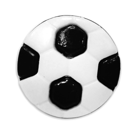 Пуговица детская сборная Мяч 16 мм цвет черный упаковка 24 шт
