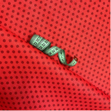 Бязь 120 гр/м2 150 см 10135/5 (вишнёвый горох)