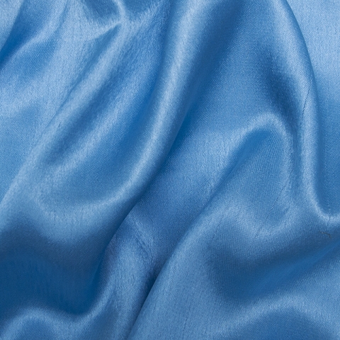 Ткань на отрез шелк искусственный 100% полиэстер 150 см цвет голубой
