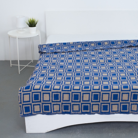 Одеяло полушерсть 500 гр/м2 цвет синий 150/200 см