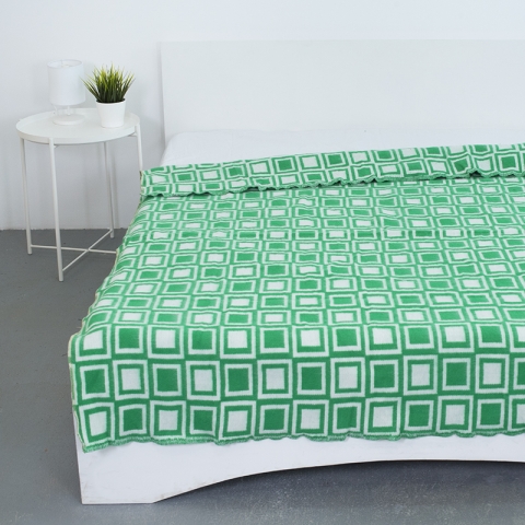 Одеяло полушерсть 500 гр/м2 цвет ярко-зеленый 150/200 см