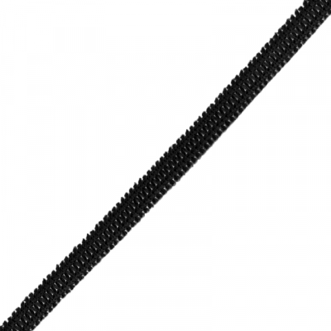 Резинка плоская вязаная 4 мм 50 м черная 1 метр