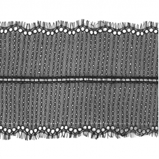 Кружево реснички 20см ХJ026-1 черный упаковка 3 м