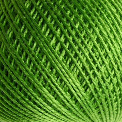 Нитки для вязания Ирис 100% хлопок 25 гр 150 м цвет 3910 зеленый