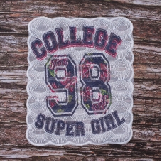 Декоративный  элемент пришивной College 98 super girl 20,5*24,5 см