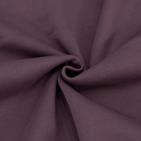 Ткань на отрез футер 3-х нитка петля-компакт пенье начес цвет темно-лиловый