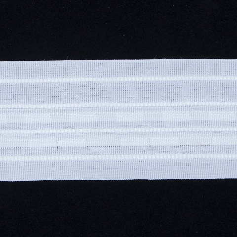 Тесьма шторная Престиж 701М ширина 60 мм (50 м)  цвет белый