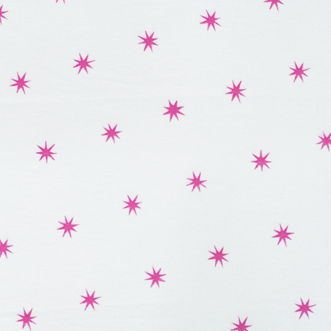 Ткань на отрез фланель 80 см Звезды цвет розовый