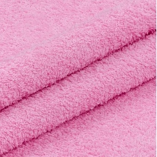 Ткань на отрез махровое полотно 220 см 430 гр/м2 цвет розовый