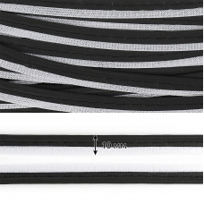 Кант светоотражающий TBY 10мм отр.R400 арт.6115 100% пэ цв.черный 1 метр