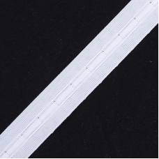 Тесьма шторная х/б ширина 25 мм 100 м цвет белый